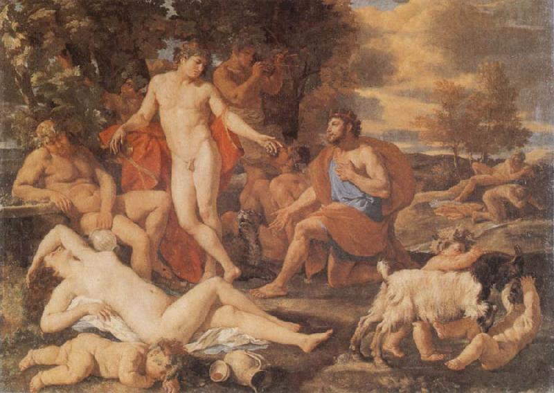 Nicolas Poussin Midas and Bacchus oil painting image
